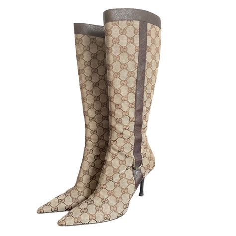 gucci monogram boots